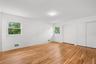 A restful primary suite with dual closets.