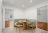 ...imagine with banquette seating and table and chairs...