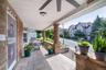 Large Covered Front Porch with Ceiling Fan