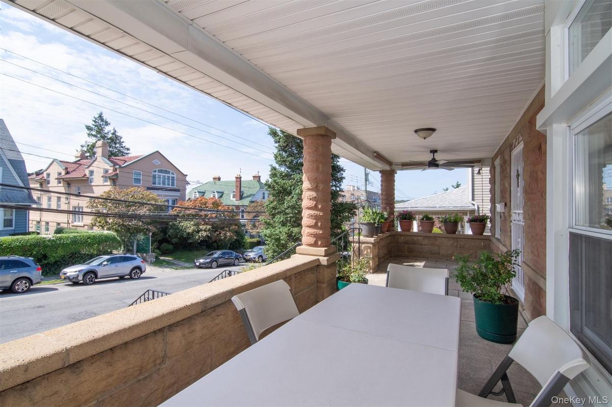 Covered Front Porch large enoughtfor Table and Grill