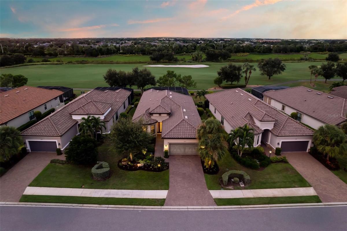 Aerial view of 12807 Sorrento on the 11th fairway in Esplanade