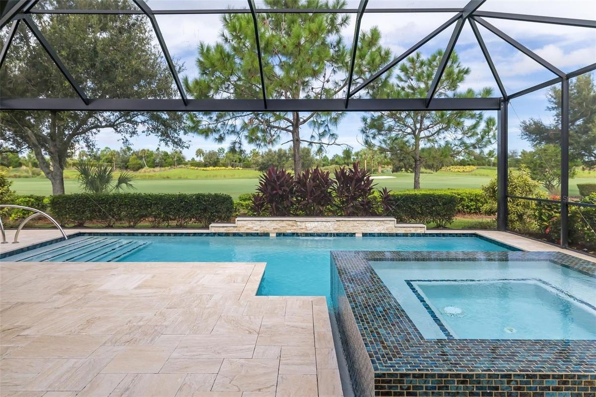 The pool is 30' long