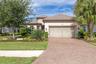 Professionally landscaped front yard
