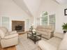 Living Room with vaulted ceilings
