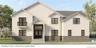 Conceptual exterior design for the to-be-built home. Architectural potential only; not a photograph of a completed home. Smooth stucco and stone, whit