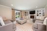 Spacious Entertainment Room with Wood burning fireplace