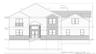 Architectural front elevation of the proposed home. Plan illustration, not a photograph of a completed home.