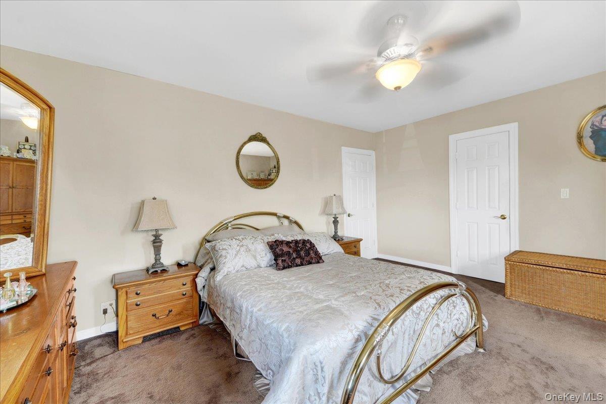 Primary bedroom with view of the Long Island Sound