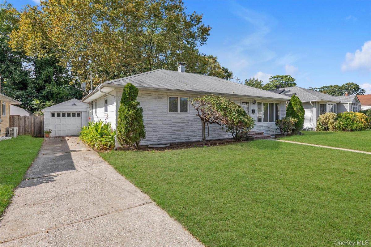 Front of house and garage