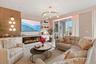 Living Room with ambient lighting in pink