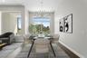 Virtually staged dining room.