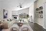 Virtually staged family room