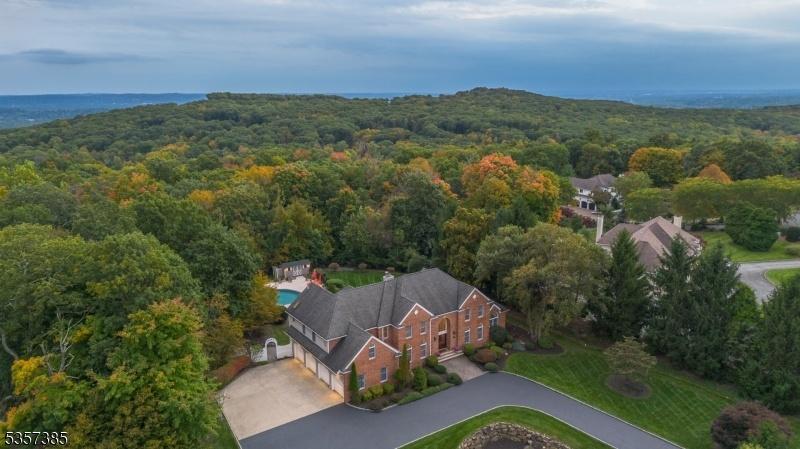 Aerial of house with views