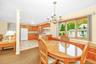 Dining room with chandelier