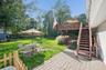 Paver patio off deck.