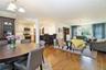 View of the open floor plan with the kitchen, dining and living room.