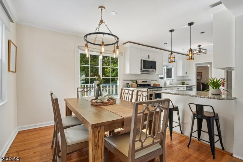 Dining room and kitchen