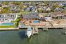 Aerial shot of waterfront