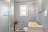 Upstairs bath with shower stall