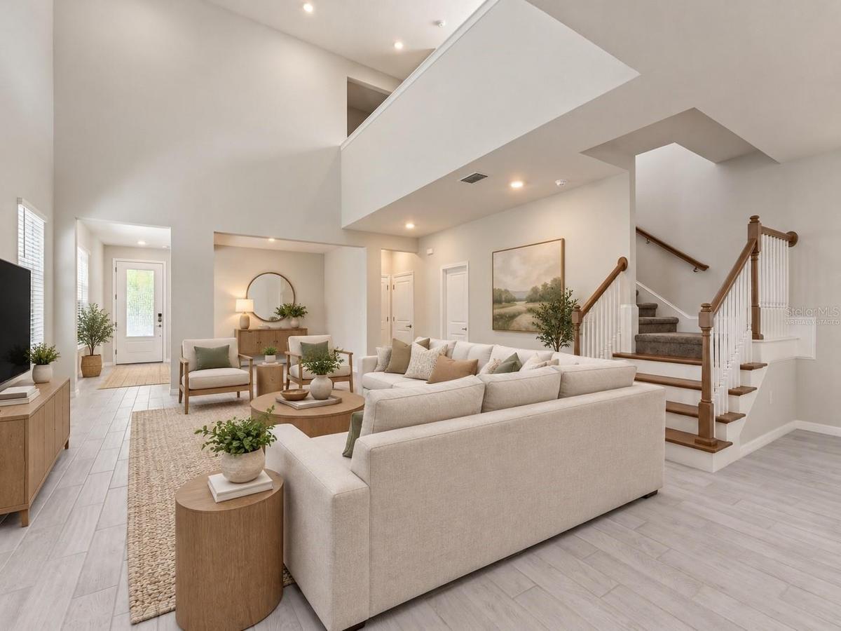 virtually staged living room