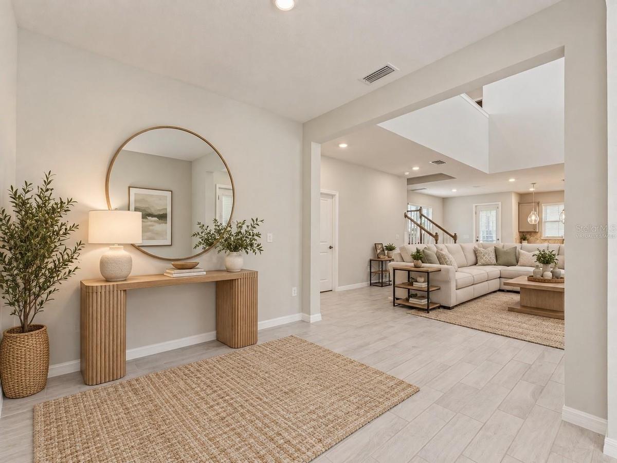 virtually staged study/dining area