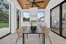 Covered lanai with motorized retractable screens