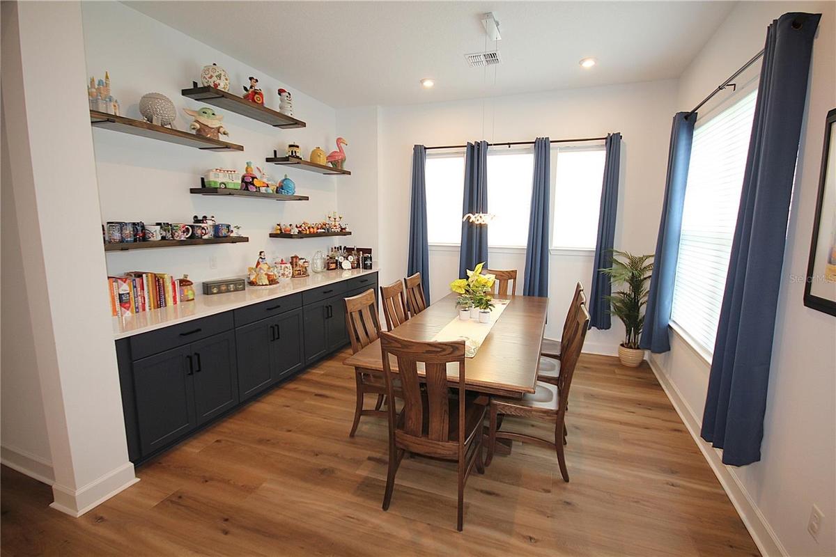 BUILT IN BUFFET AND SHELVING
