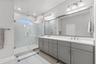 Primary bath with walk in shower and water closet