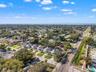 aerial views with ocean in the background