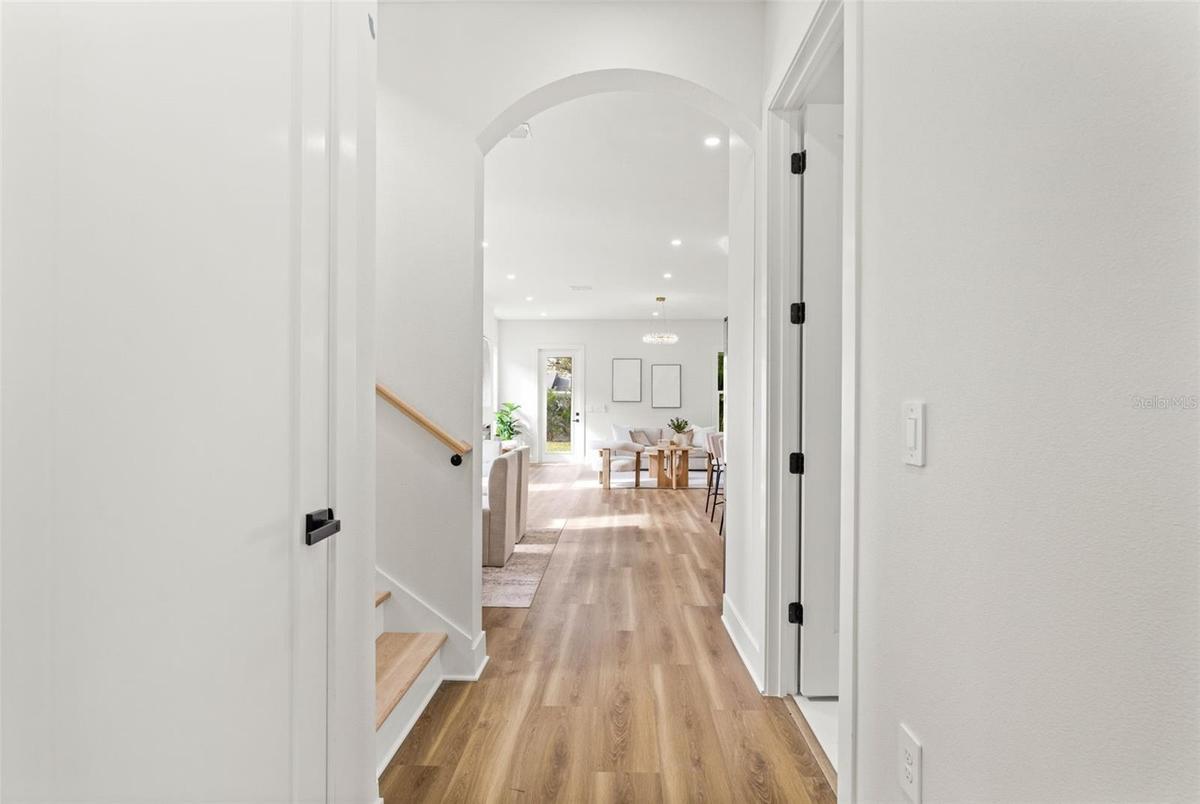 entry way hall to great room/ kitchen