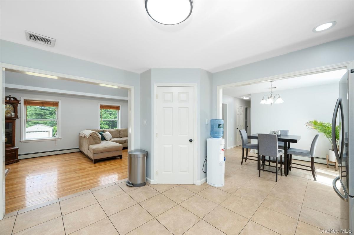 open to living room and dining room