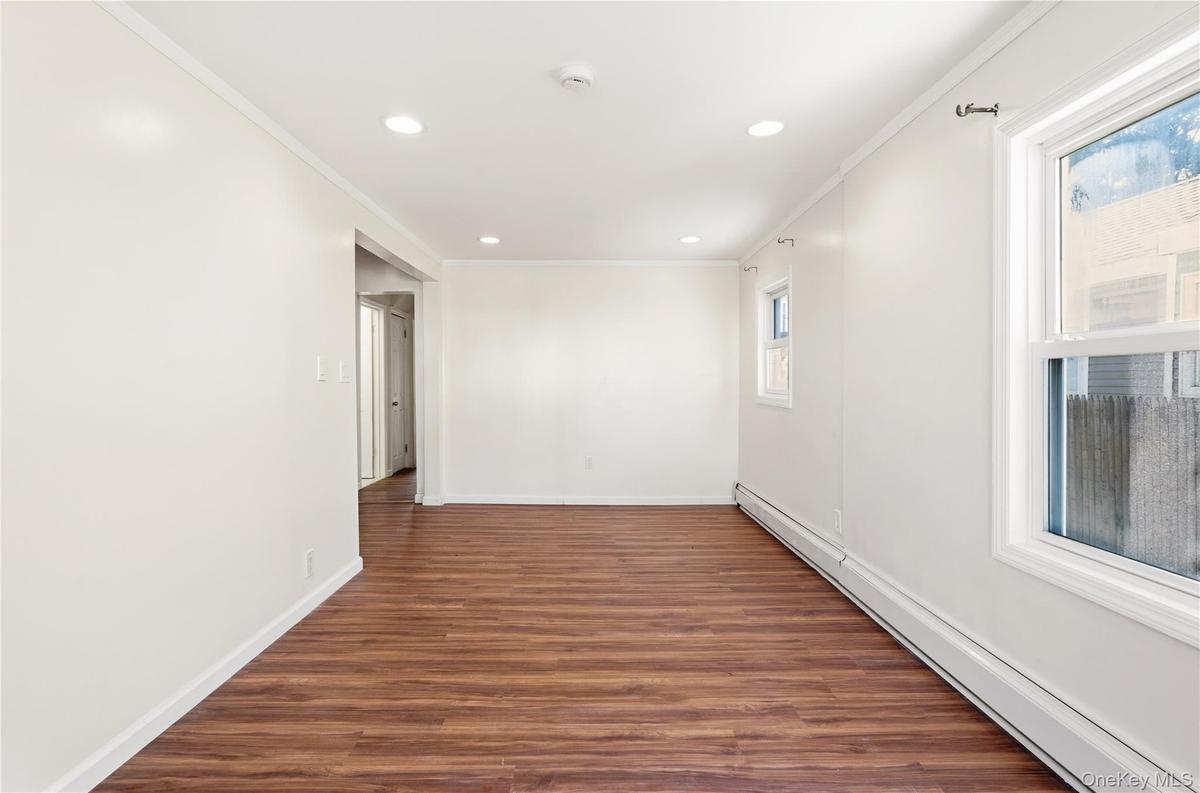 Looking into the room from front entry.