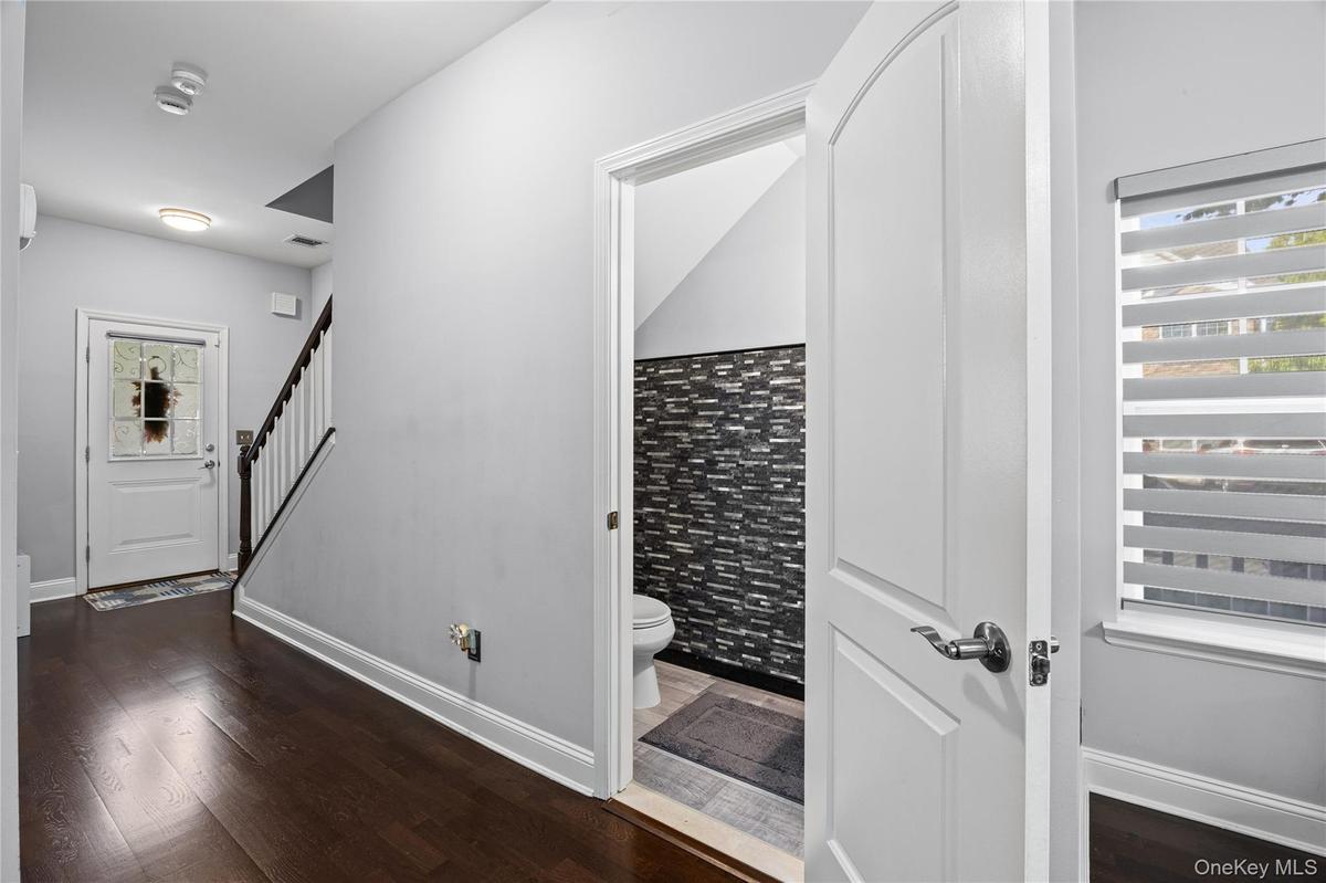 Entry foyer with Powder Room