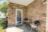 Stone veneer exterior entry