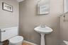 Powder room in den