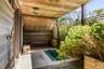 With plunge pool, outdoor shower and entrance to primary suite shower