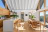 With island and dining area.
