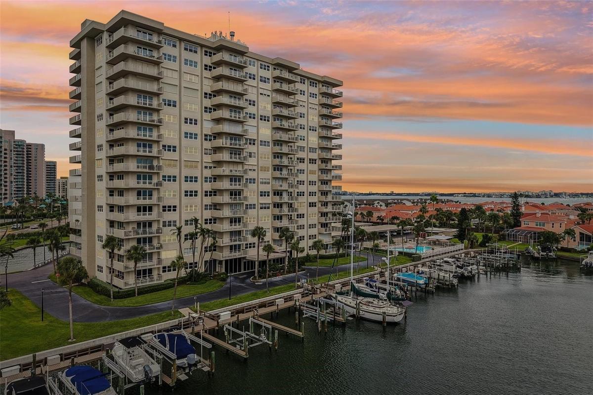 Drone photo boat slips