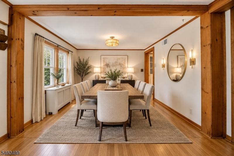 Dining room virtually staged