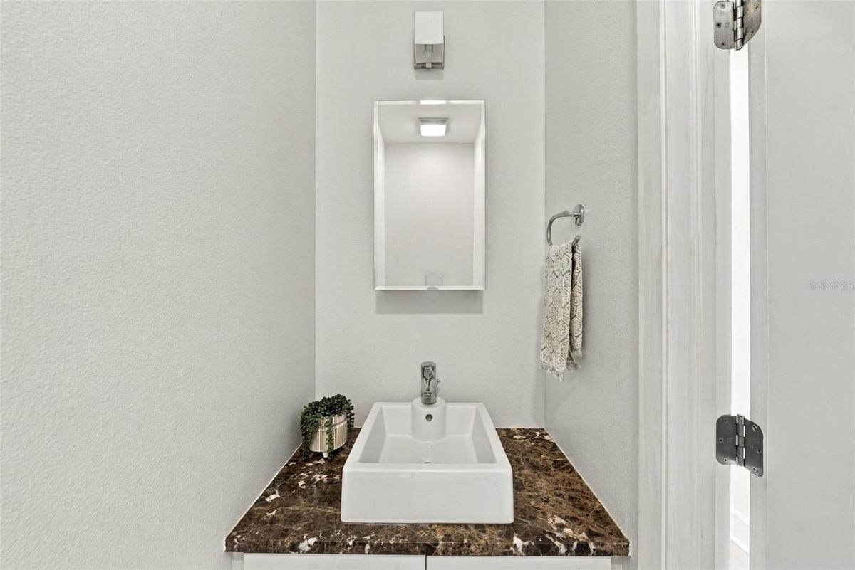 First floor powder bath