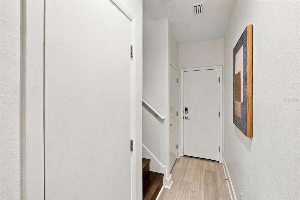 Private entry from 2 car garage