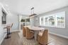 Beautiful dining room with natural lighting