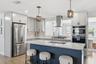 Kitchen island with quarts countertops