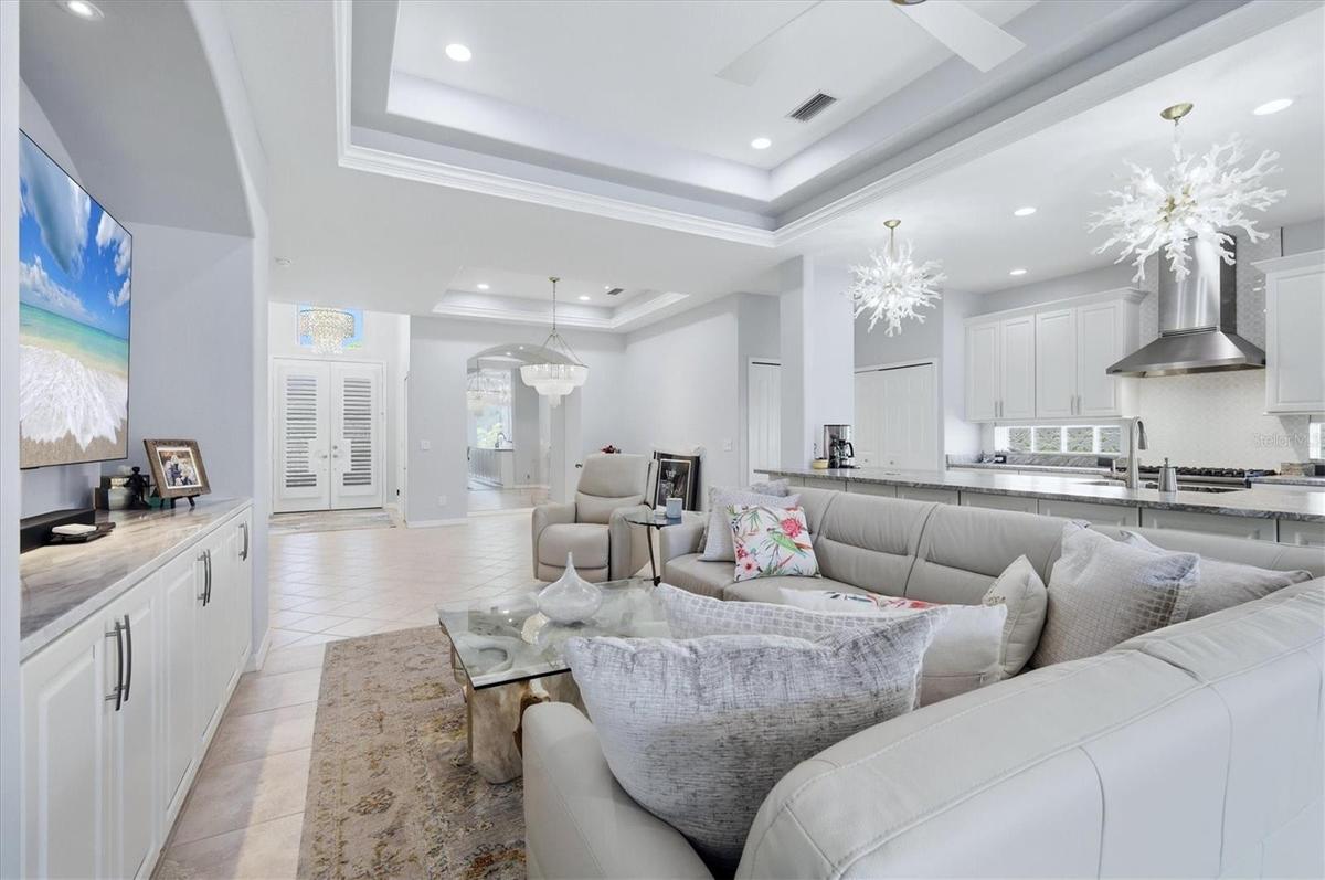 From Family Room looking into Dining Roon/Foyer/Kitchen