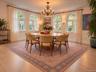 View of dining room with wall of windows