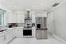 Kitchen with stainless steel appliances