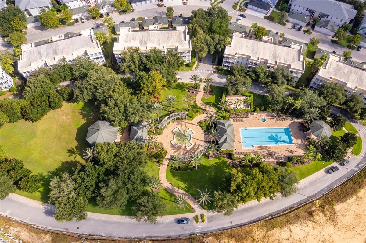 One of the many community pools