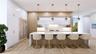 Kitchen Rendering. Enjoy the top tier Thermador™ appliance package, a scullery, and an oversized island that features quartzite with waterfall edges.