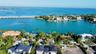 120 feet width of property with big water access directly to Sarasota Bay and Intercoastal Waterway and the Gulf of Mexico.