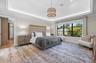 Tray ceiling with cove lighting and crown molding